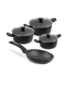 К-т съдове за готвене 7 части мраморно покритие